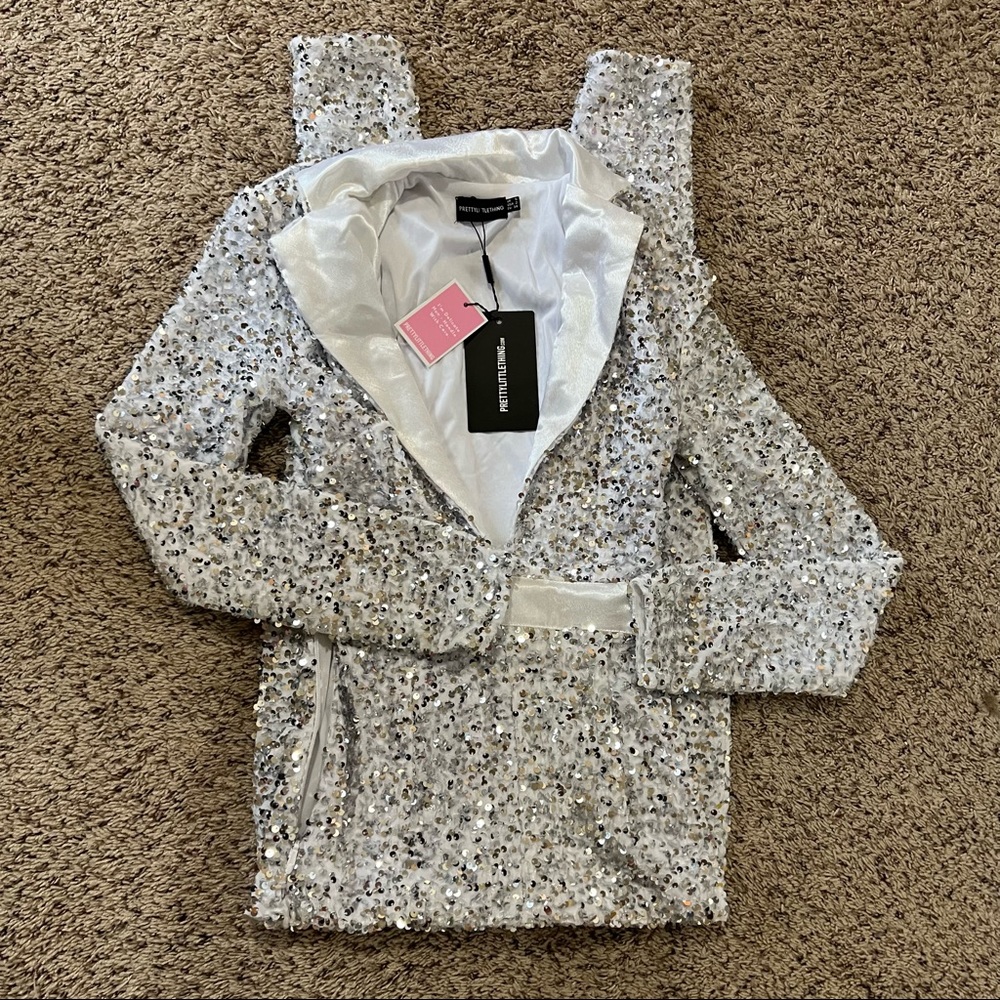 Pretty Little Thing Sequin Jumpsuit AI Christmas Trend